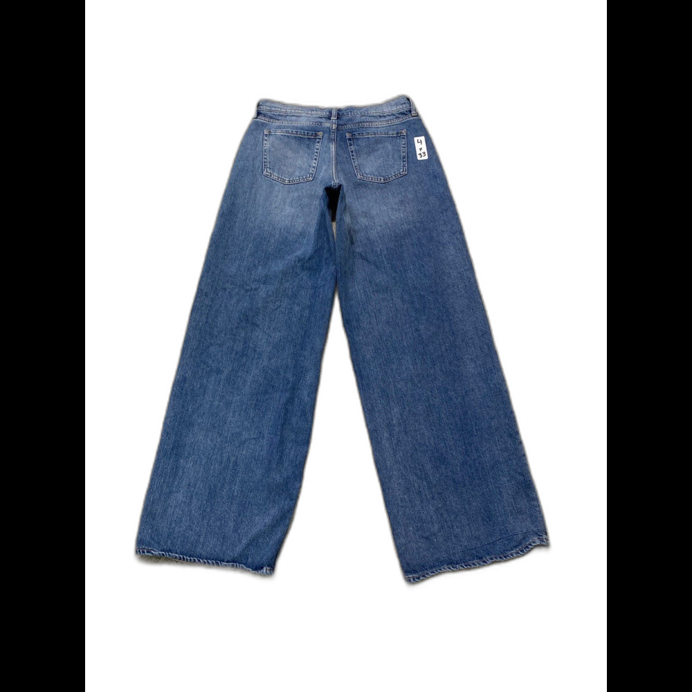 Old Navy Low Rise Baggy Wide Leg Drapey Denim Size 4 Tall Jeans - Picture 4 of 8